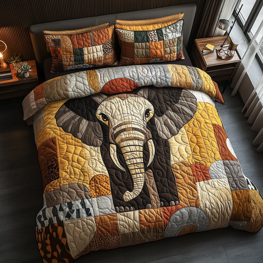 Golden Plains Quilted Bedding Set NCU0DV2036