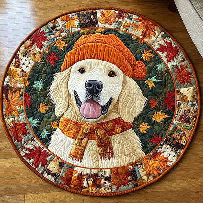 Golden Retriever Quilted Round Mat NCU0NT1369