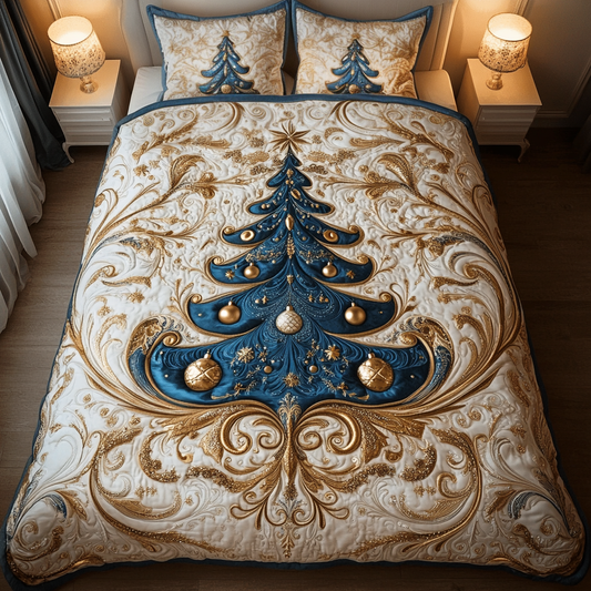 Golden Tree Quilted Bedding Set NCU0DV1752