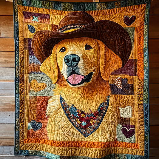 Golden Wrangler Quilted Blanket NCU0PT2614