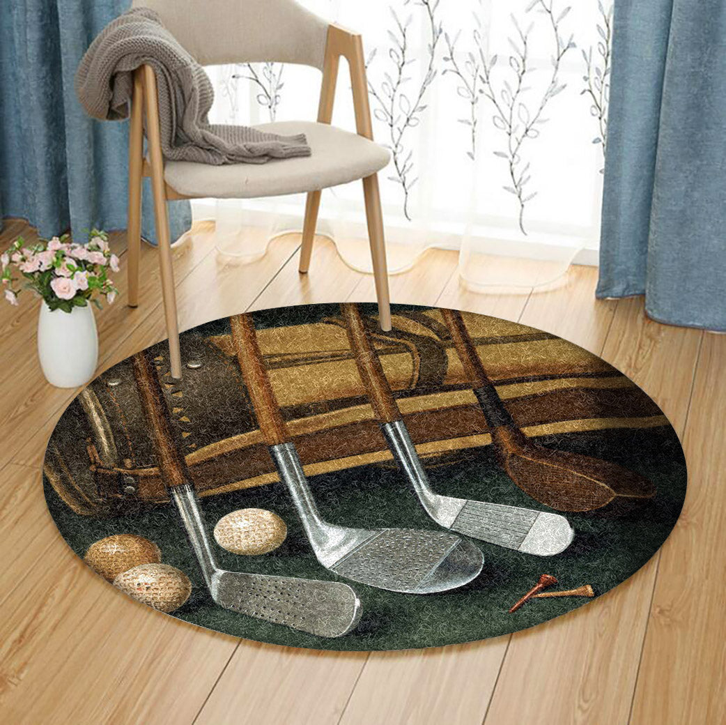 Golf HM051032TM Round Area Rug