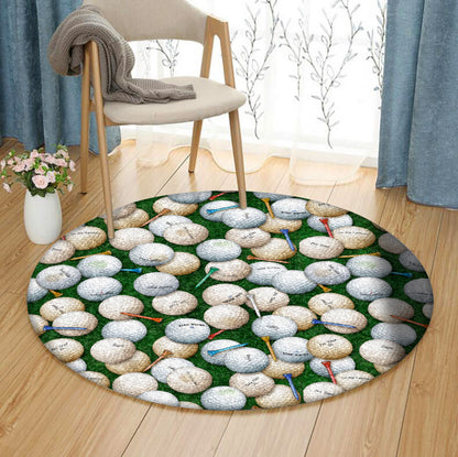 Golf HM070921TM Round Area Rug