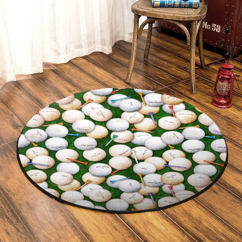 Golf HM070921TM Round Area Rug