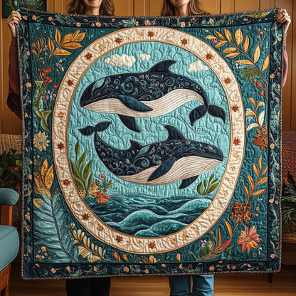 Graceful Whale Quilted Blanket NCU0TL2462