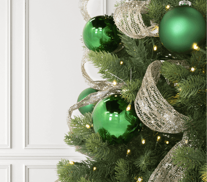 Green Essential Glass Ornaments (24 Pack)