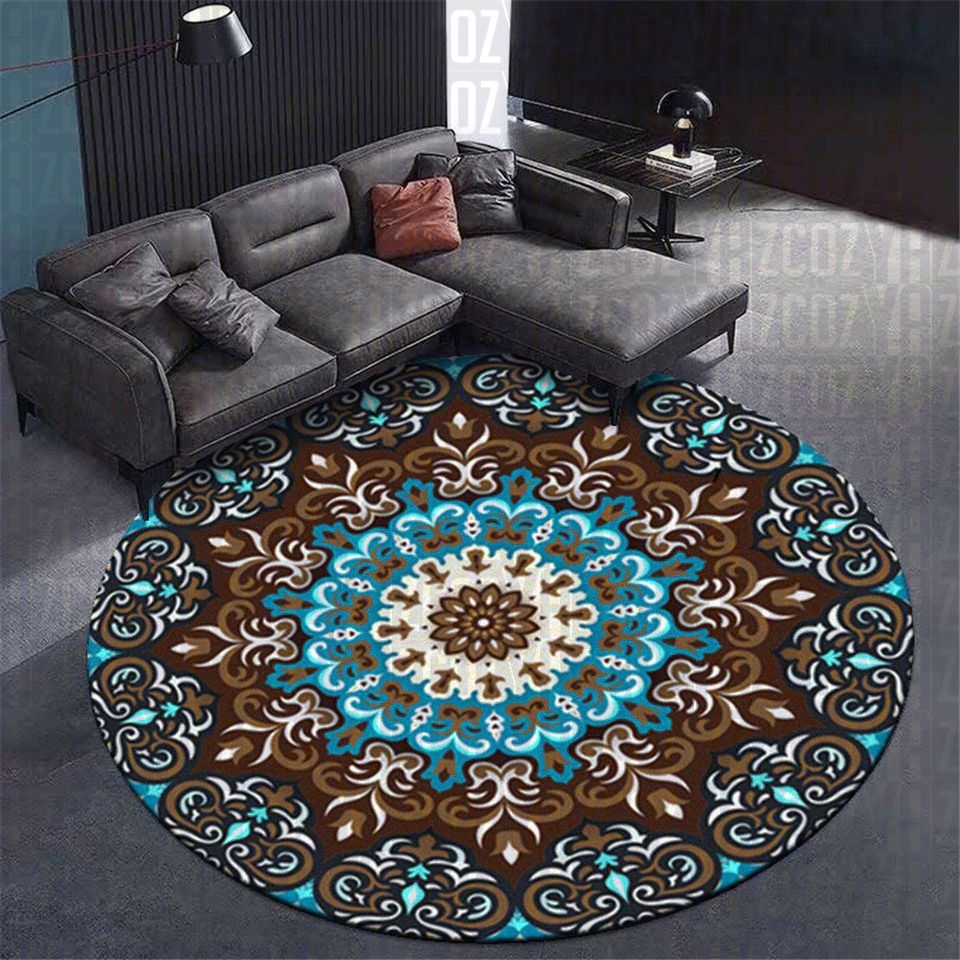 Green Bohemian Mandala CL22110058MDC Round Area Rug