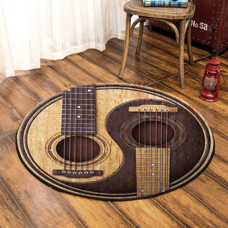 Guitar BL090834 Round Area Rug