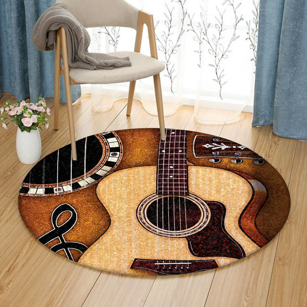 Guitar CG230908TM Round Area Rug