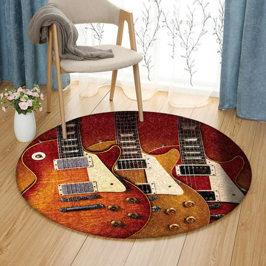 Guitar CG2511037TM Round Area Rug