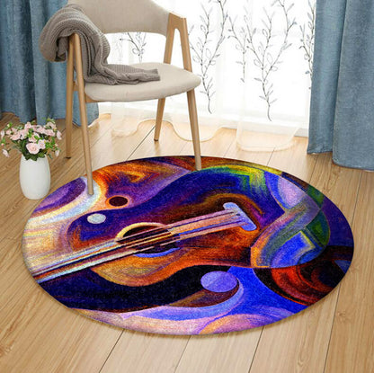 Guitar CLA150807RR Round Area Rug