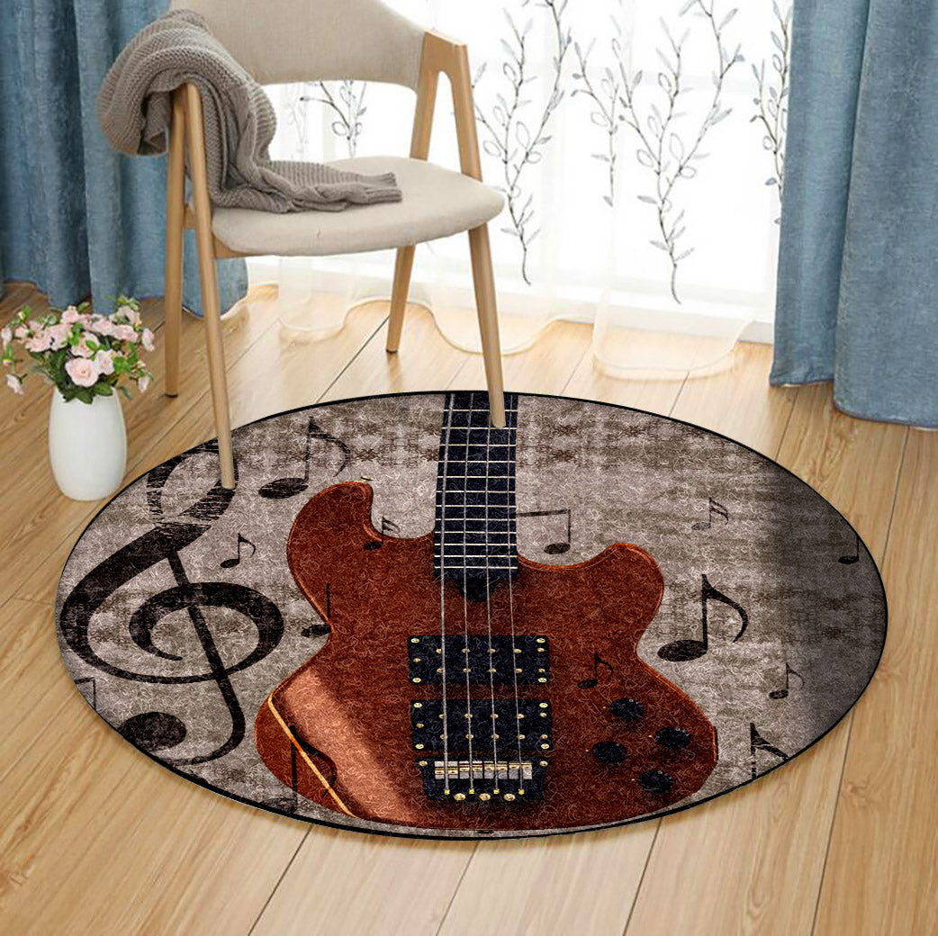 Guitar CLA200820 Round Area Rug