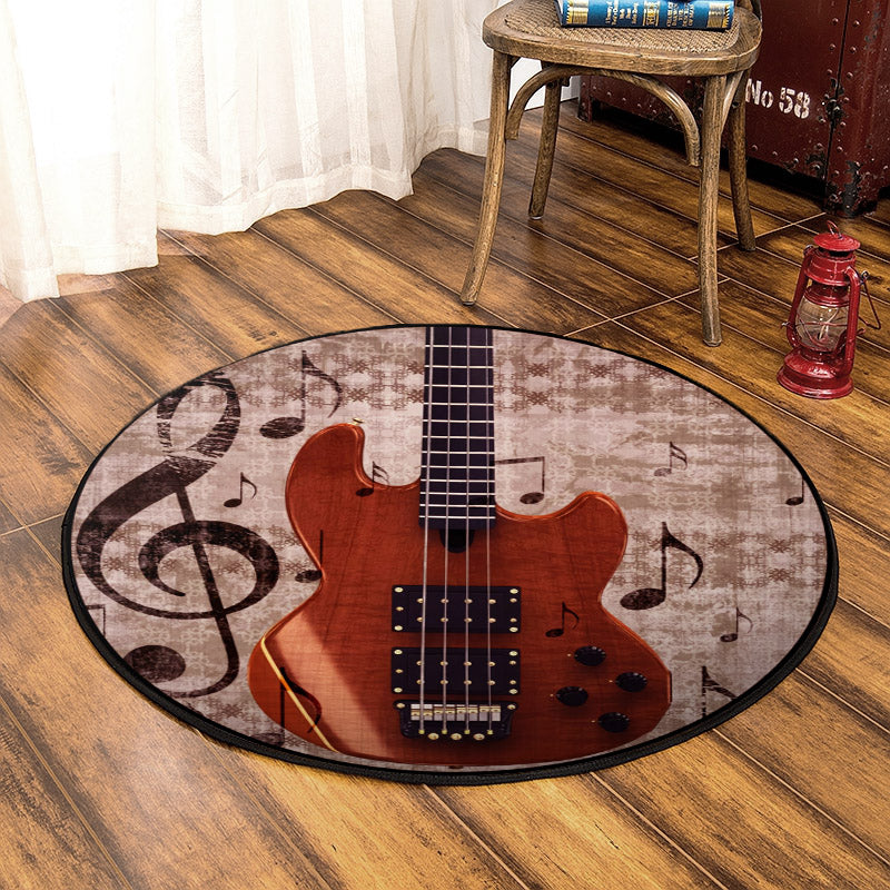 Guitar CLA200820 Round Area Rug