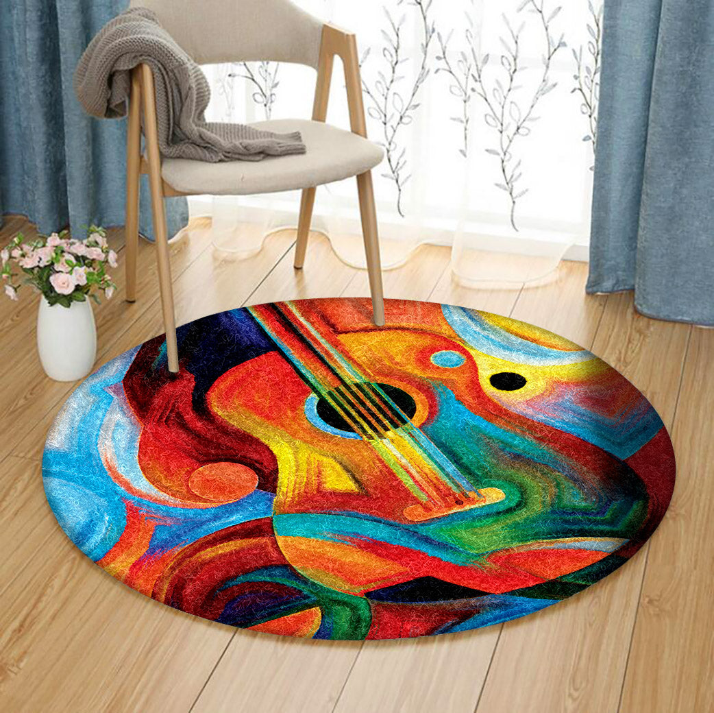 Guitar DT1810084TM Round Area Rug