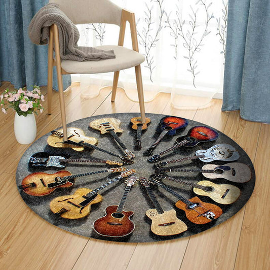 Guitar HM0110046TM Round Area Rug