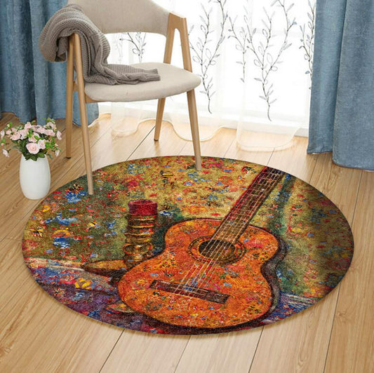 Guitar HM0110047TM Round Area Rug