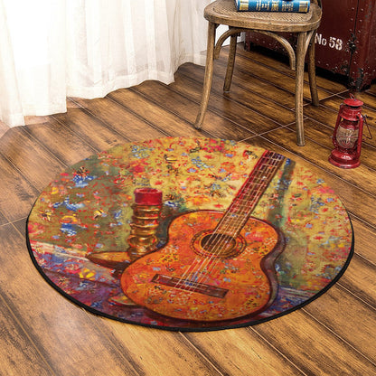 Guitar HM0110047TM Round Area Rug