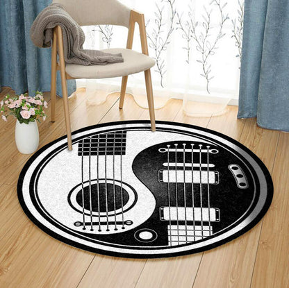 Guitar HM030928TM Round Area Rug