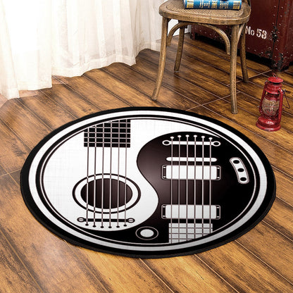 Guitar HM030928TM Round Area Rug