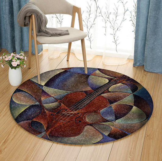 Guitar HM090835 Round Area Rug