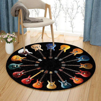 Guitar HM270813TM Round Area Rug