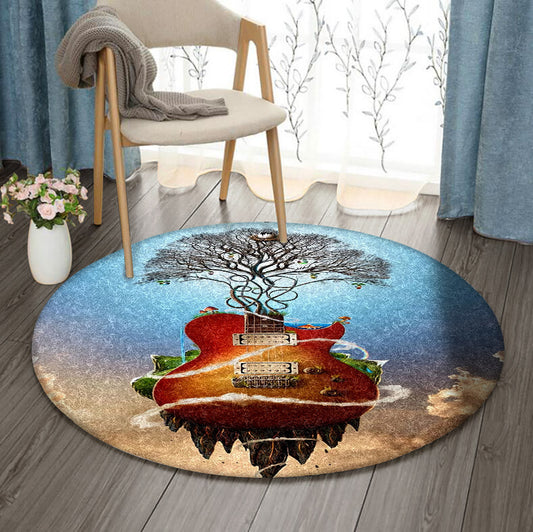 Guitar HN1410061RR Round Area Rug