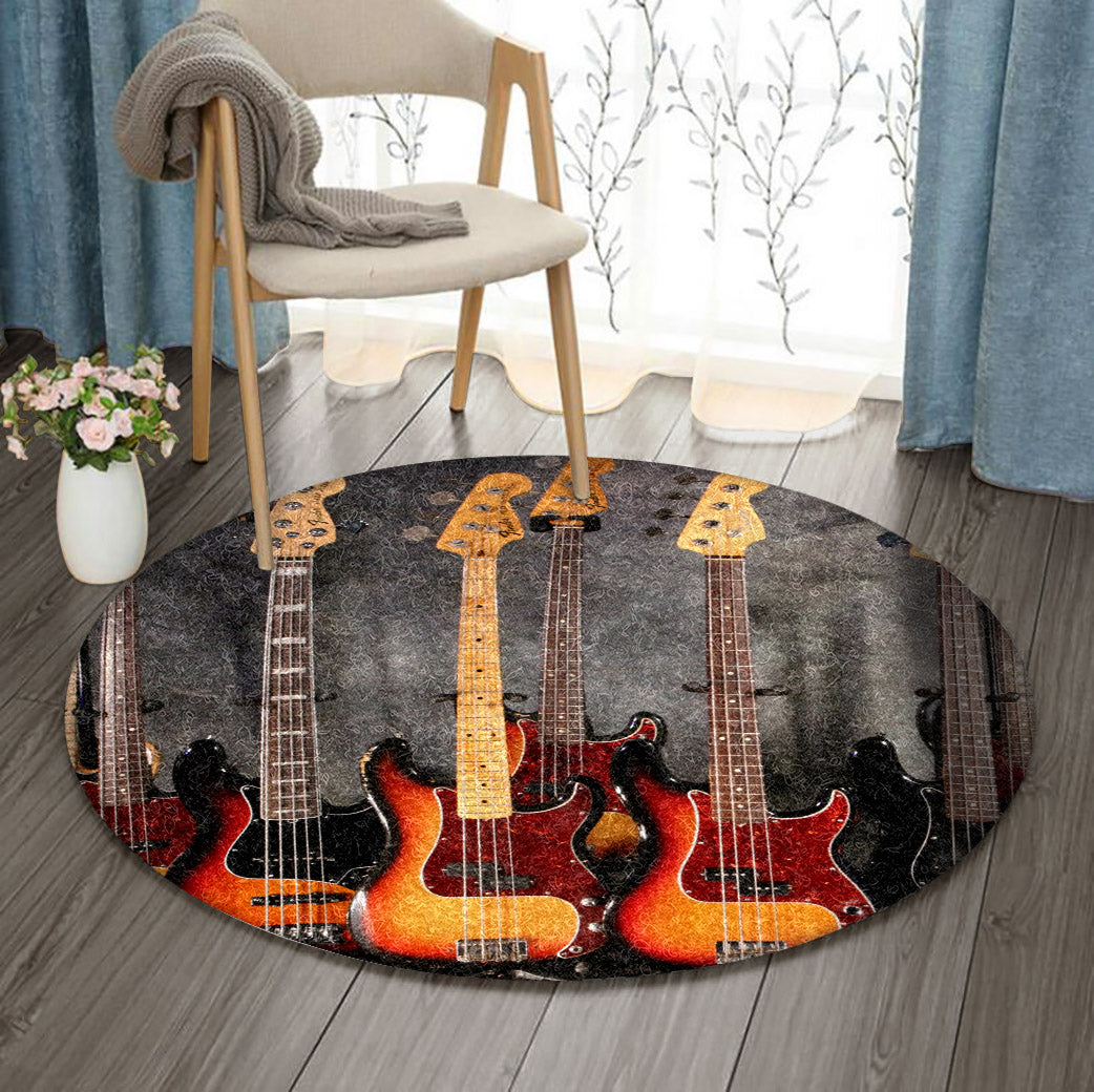 Guitar HN270927RR Round Area Rug