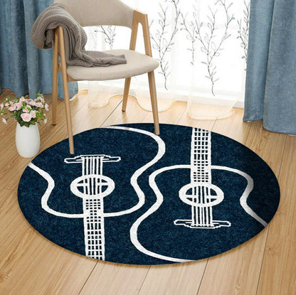 Guitar HT150819TM Round Area Rug