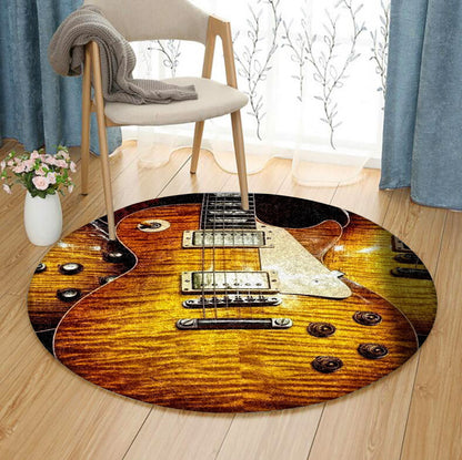 Guitar TL170811TM Round Area Rug