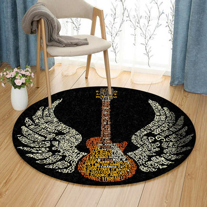 Guitar TN050810 Round Area Rug