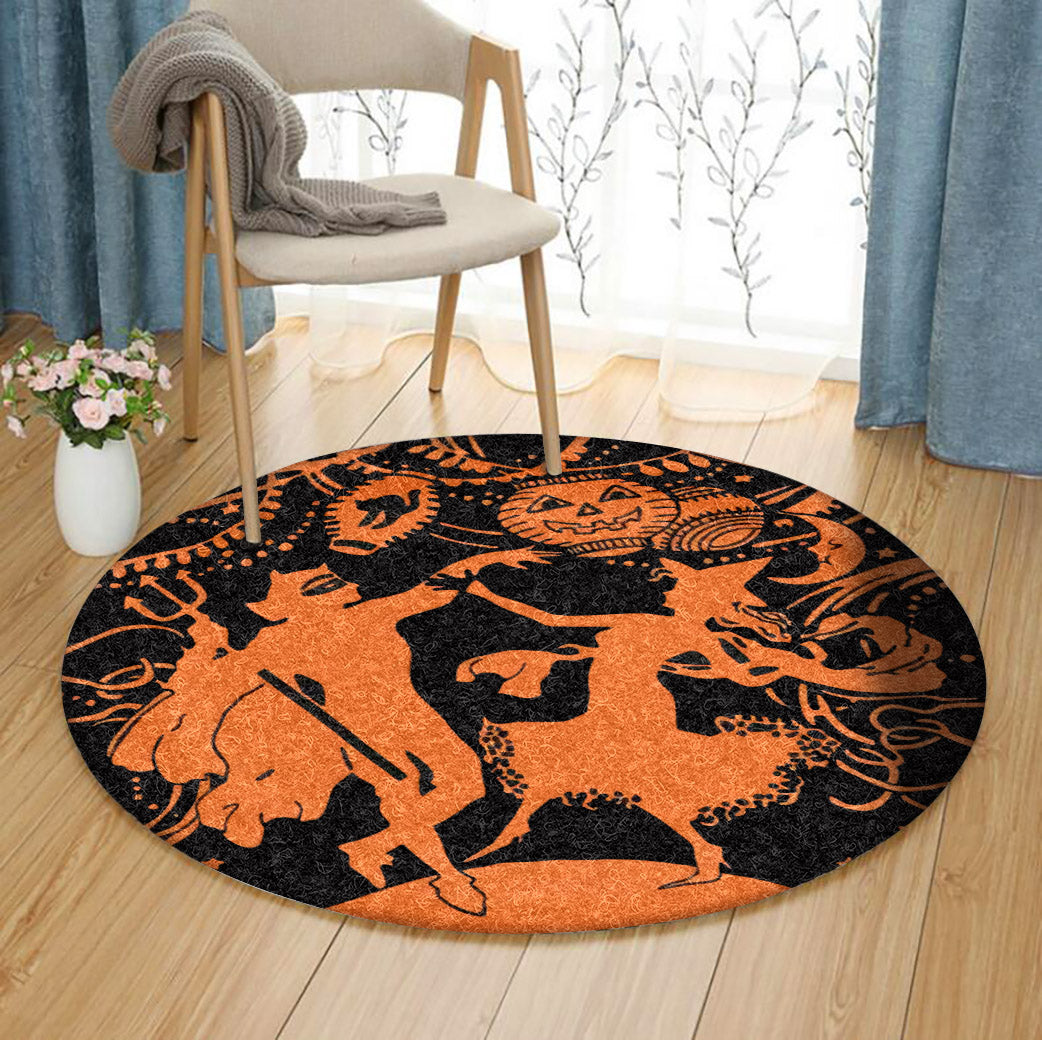 Halloween BL030918RR Round Area Rug