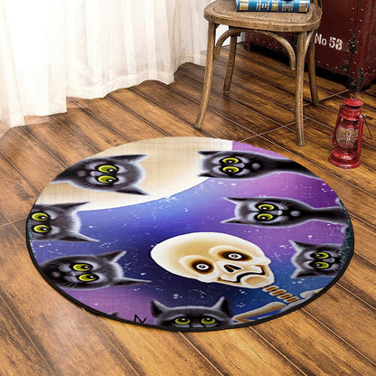 Halloween Bt070945RR Round Area Rug