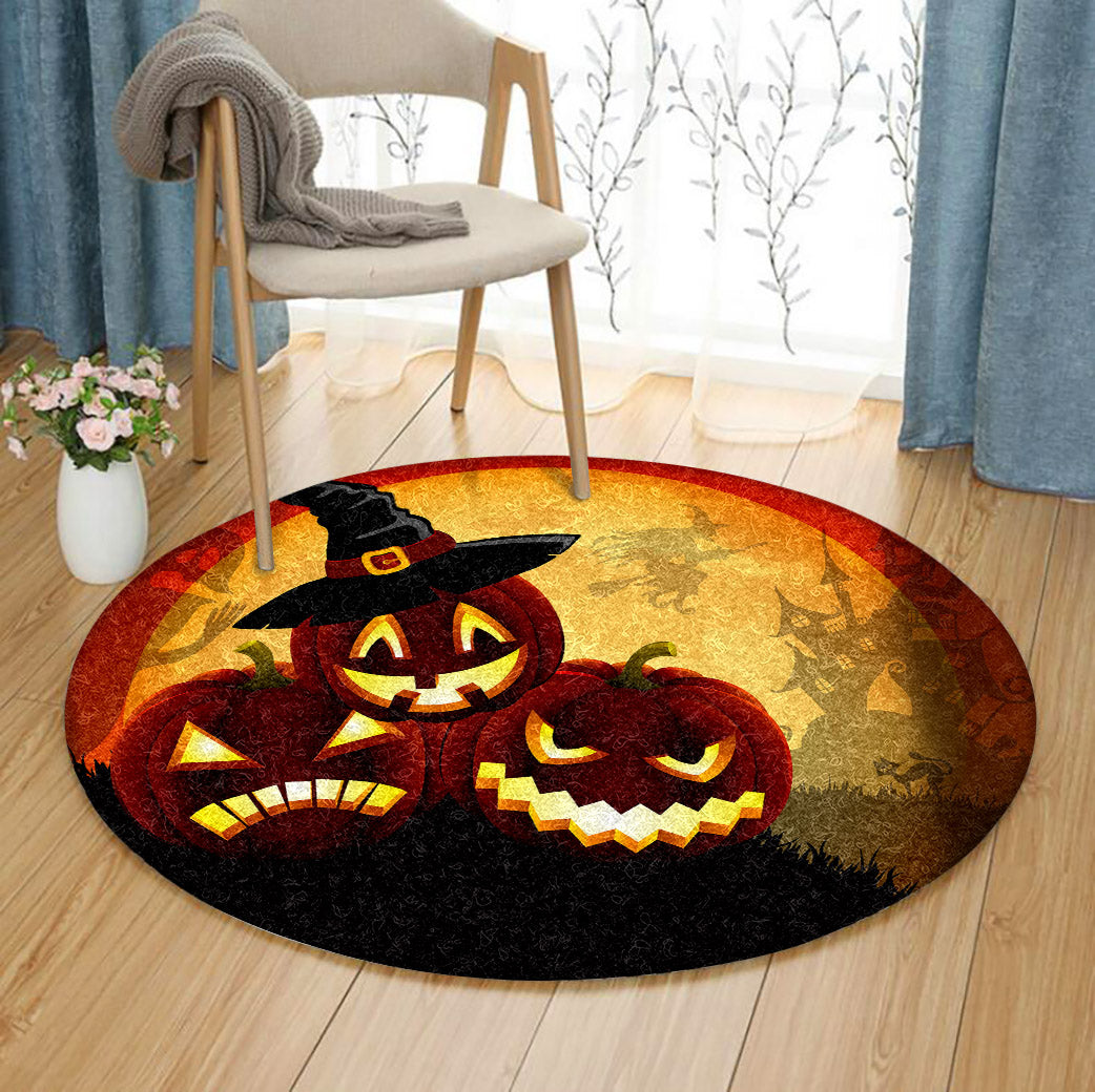 Halloween NT070947RR Round Area Rug