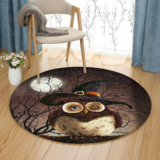 Halloween Owl CLA200823 Round Area Rug