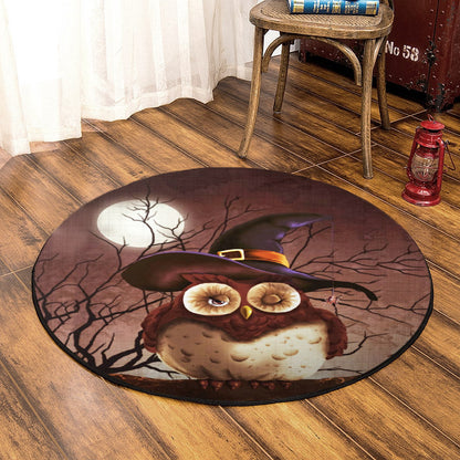 Halloween Owl CLA200823 Round Area Rug