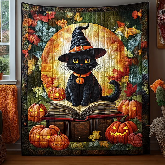 Halloween Cat Quilted Blanket NCU0TL1248