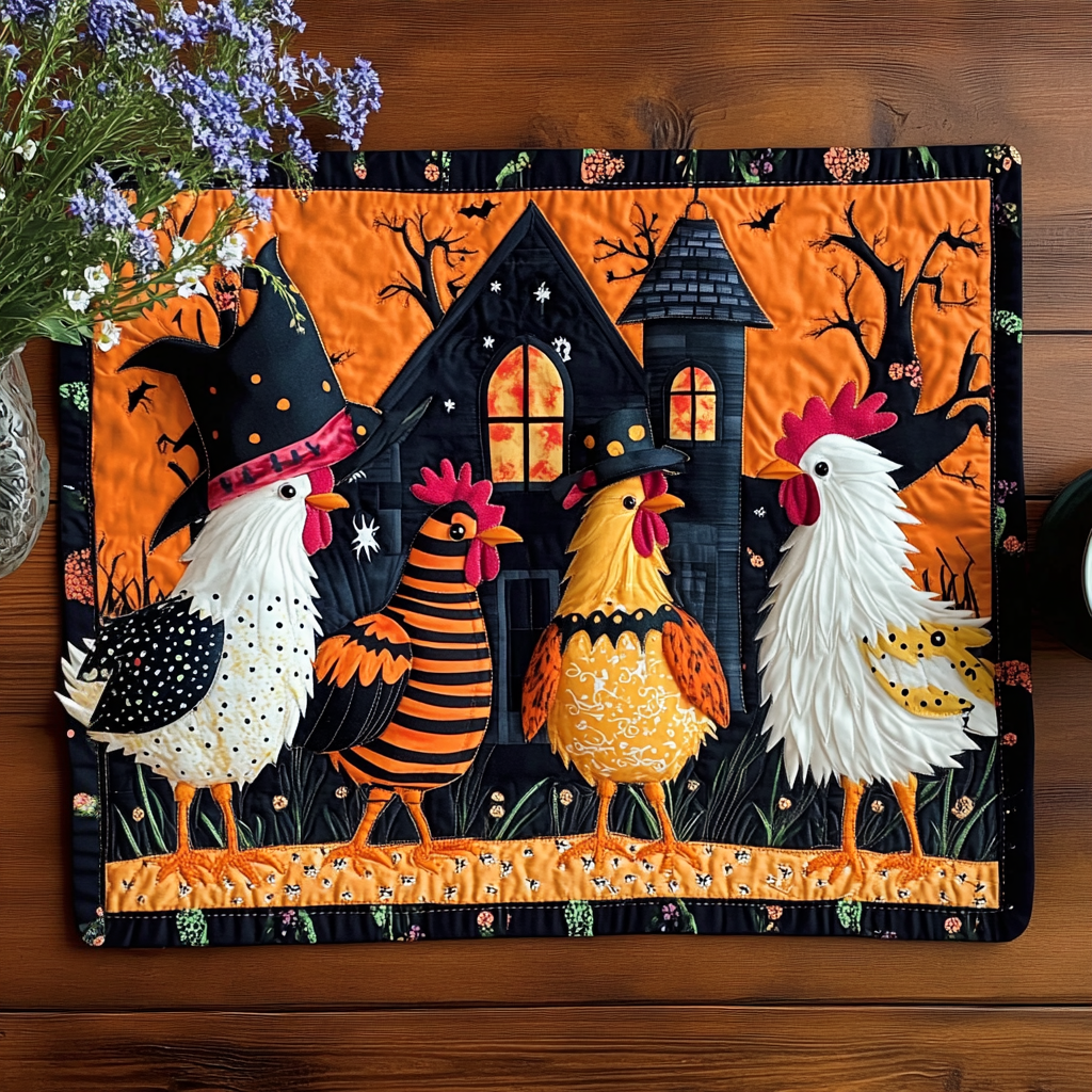 Halloween Hens Quilted Placemat NCU0TL1204