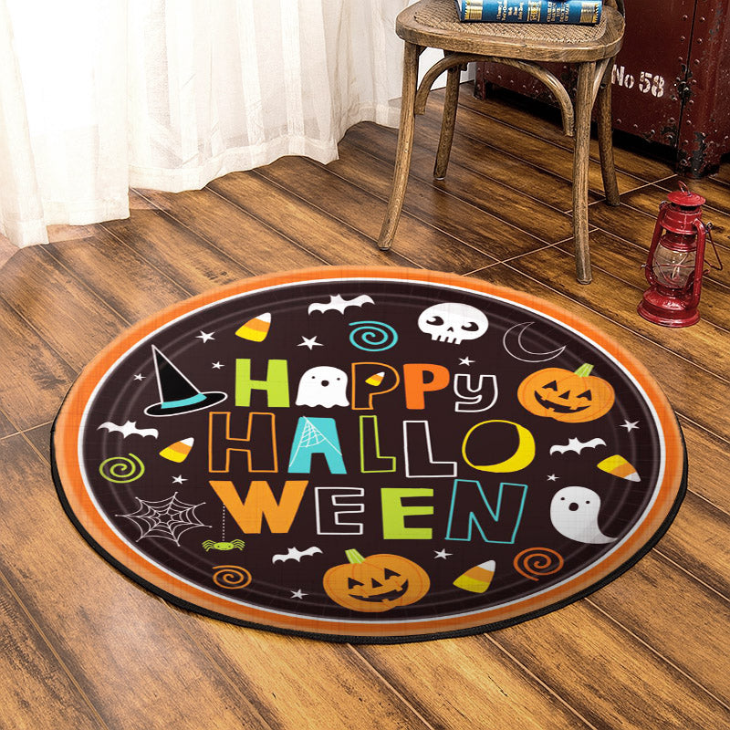 Happy Halloween QN020816A Round Area Rug