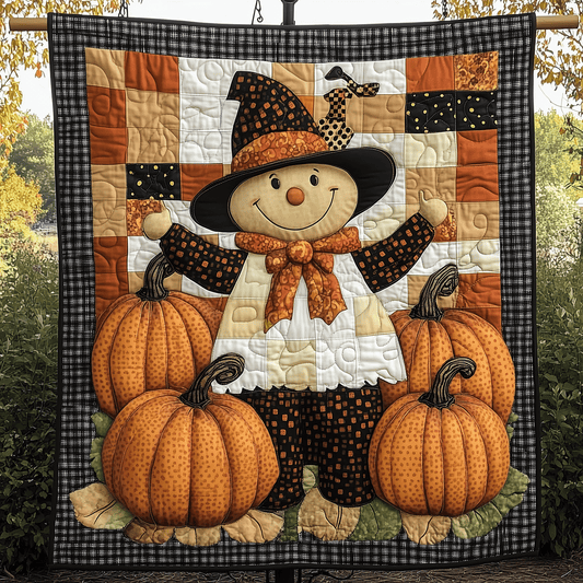 Happy Harvest Scarecrow Quilted Blanket NCU0TH1875