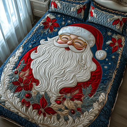 Happy Santa Quilted Bedding Set NCU0DV2173