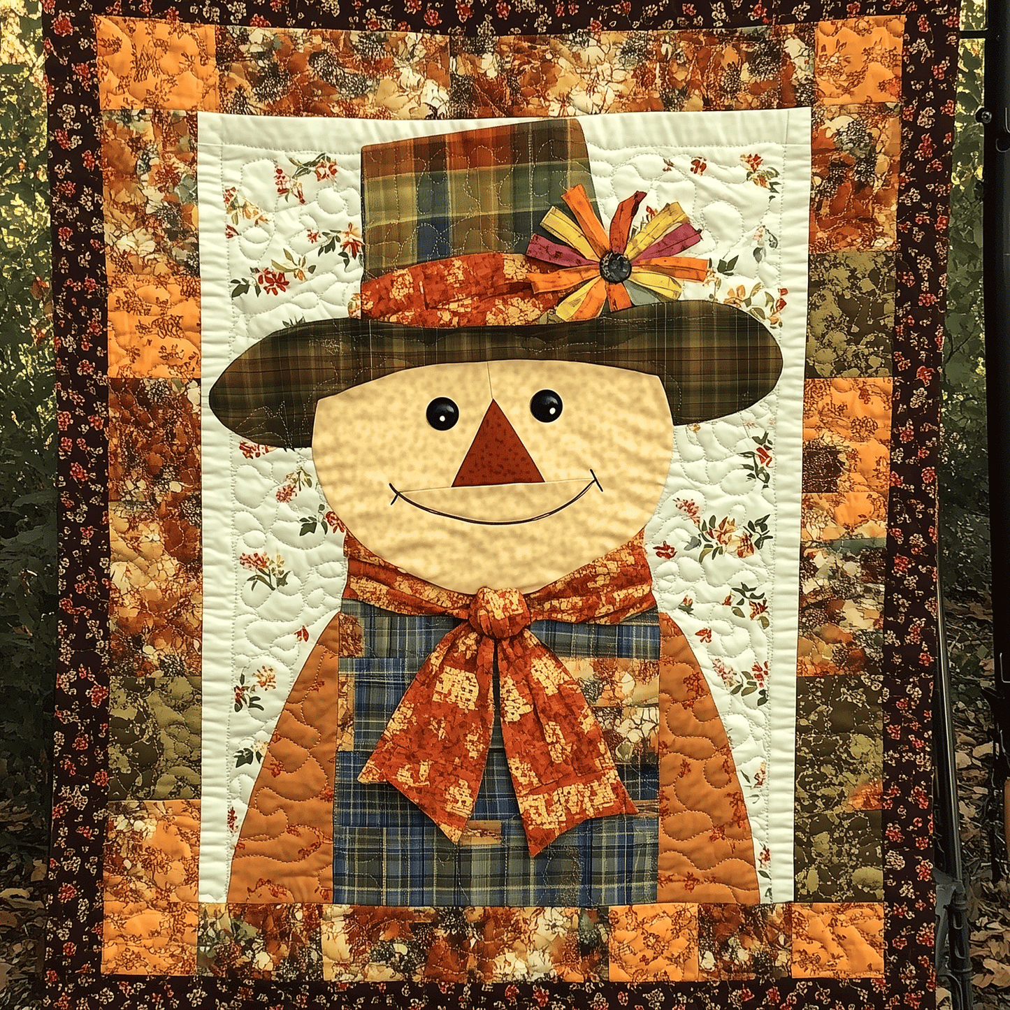 Happy Scarecrow Quilted Blanket NCU0TH1846