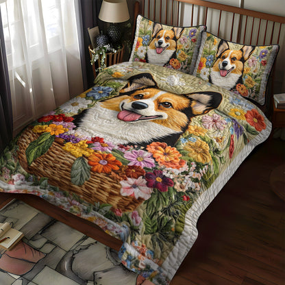 Happy Tails 3-Piece Quilted Bedding Set NCU0PT845