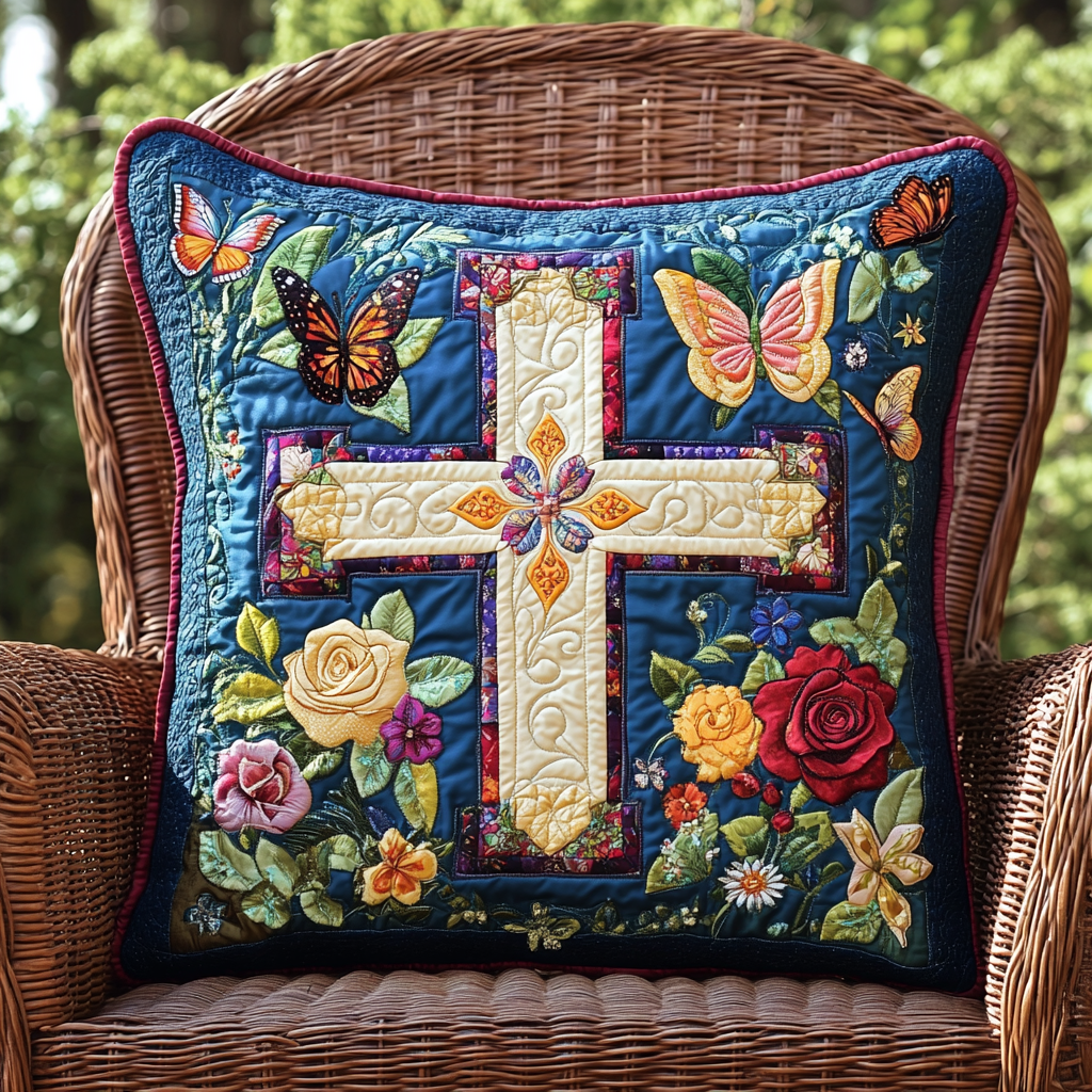 Harmonious Cross Quilted Pillow Case NCU0VL552