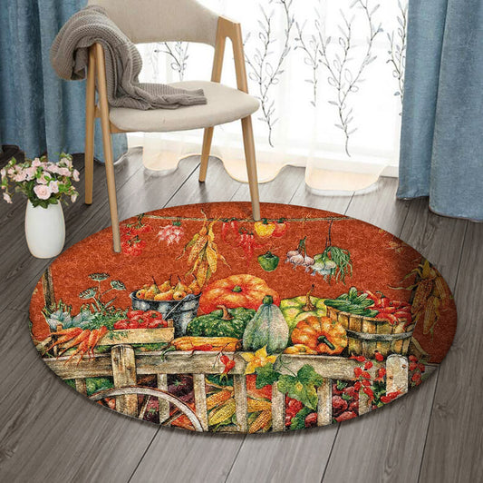 Harvest BL0410046RR Round Area Rug