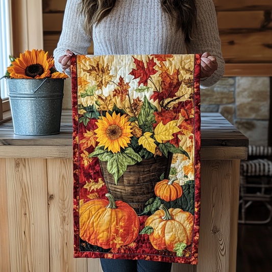 Harvest Pumpkin Quilted Table Runner NCU0TL1316