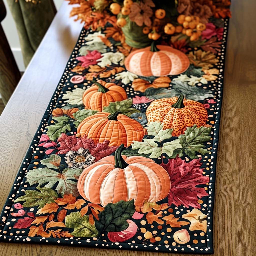 Harvest Stripes Quilted Table Runner NCU0NT1309