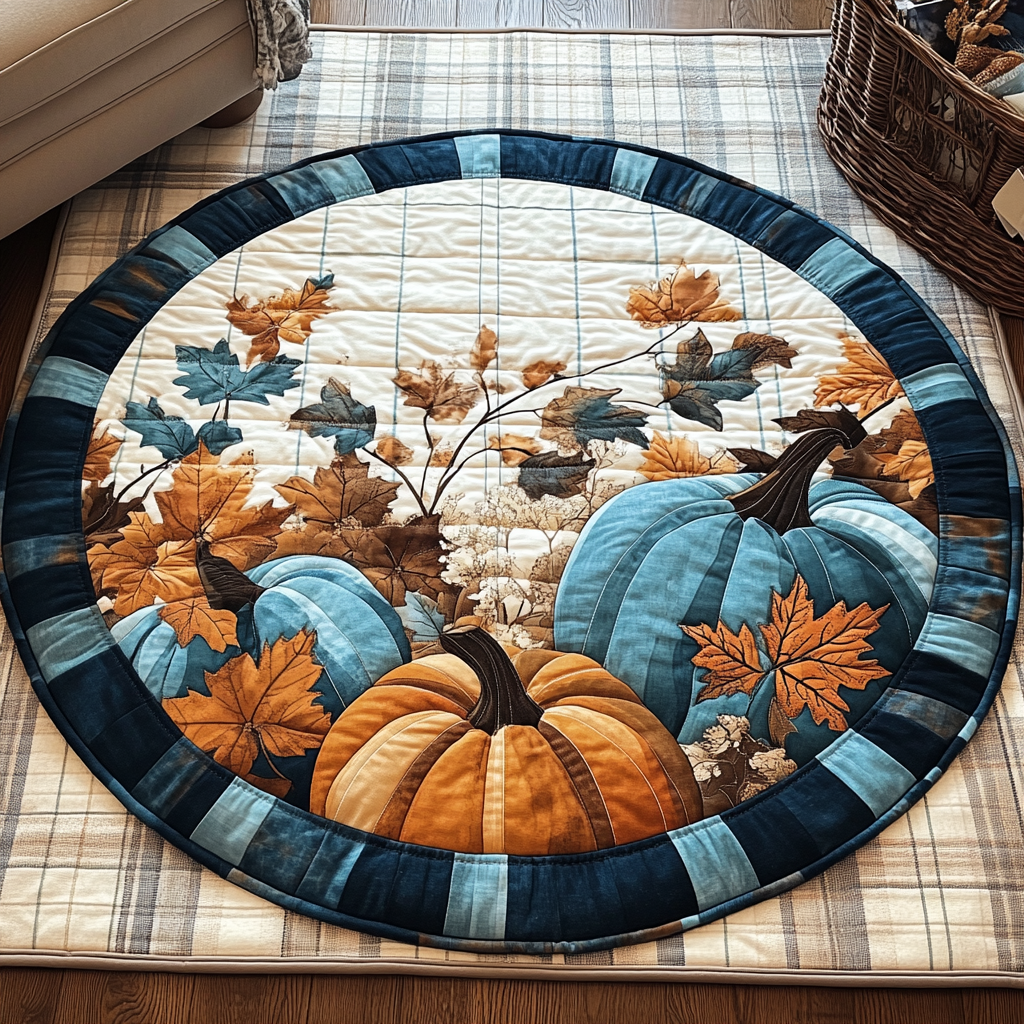 Harvest Warmth Quilted Round Mat NCU0TL1383