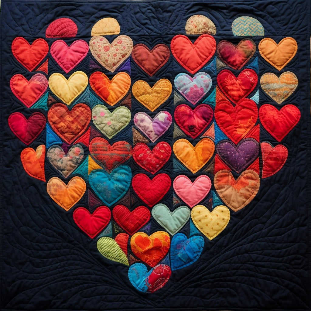 Heart In Heart BL07112315 Quilt Blanket