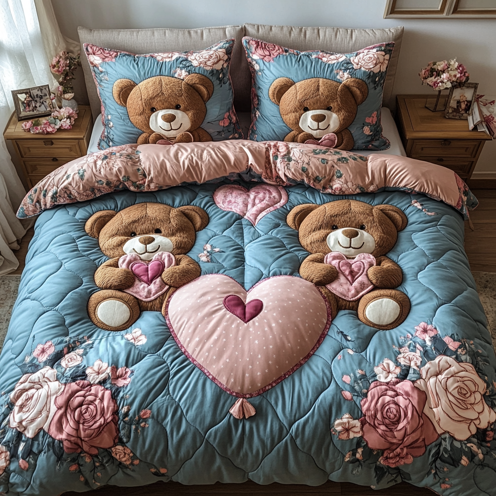 Heartfelt Hug Quilted Bedding Set NCU0DV2413