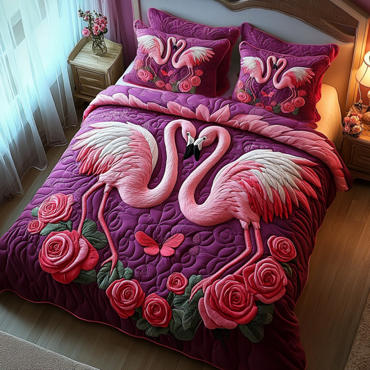 Heartfelt Plumage Quilted Bedding Set NCU0DV2384