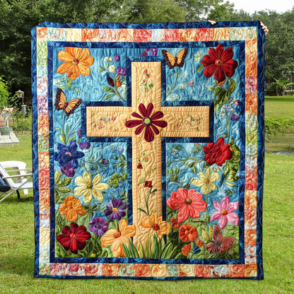 Heavenly Cross Quilted Blanket NCU0VL516